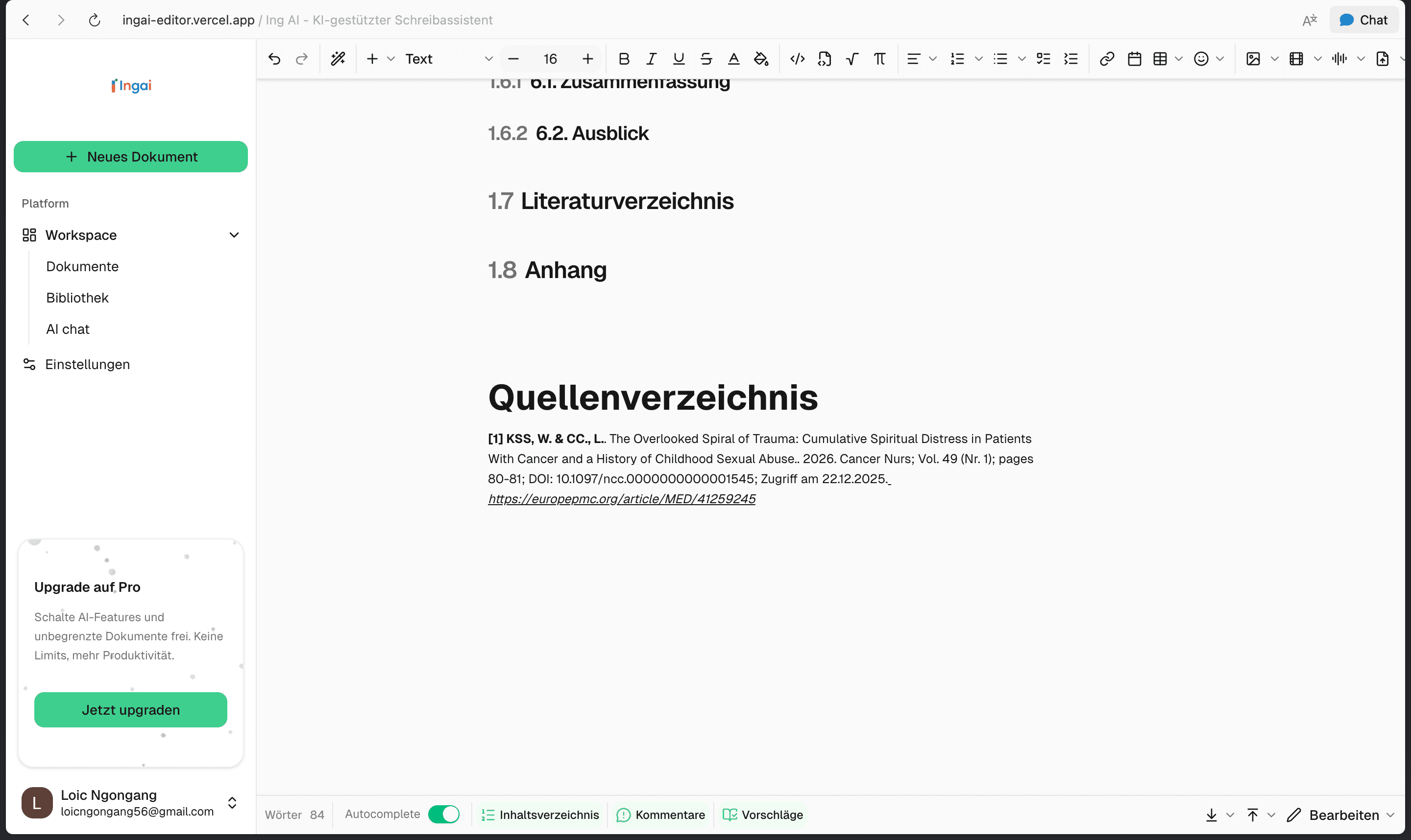Ing AI Editor Dashboard